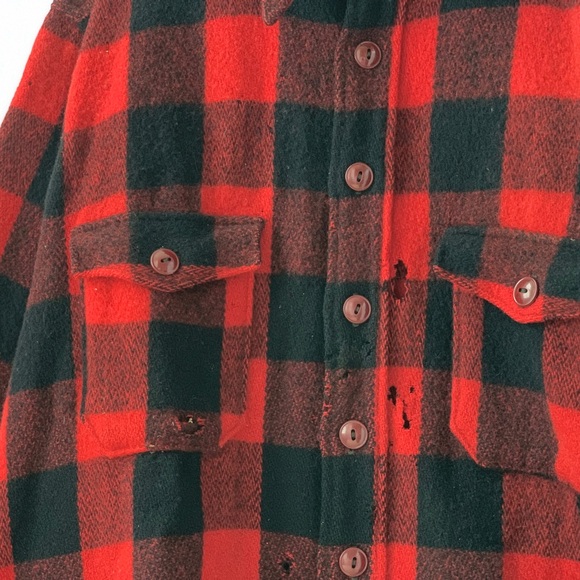 vintage 70s wool plaid Woolrich jacket / chore - barn - work coat - Picture 8 of 11